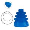 Universal Blue Car Silicone CV Constant Velocity Cover Outer CV Joint Stretchy Flexi CV Boot Gaiter Clamps Kits Aging Resistance