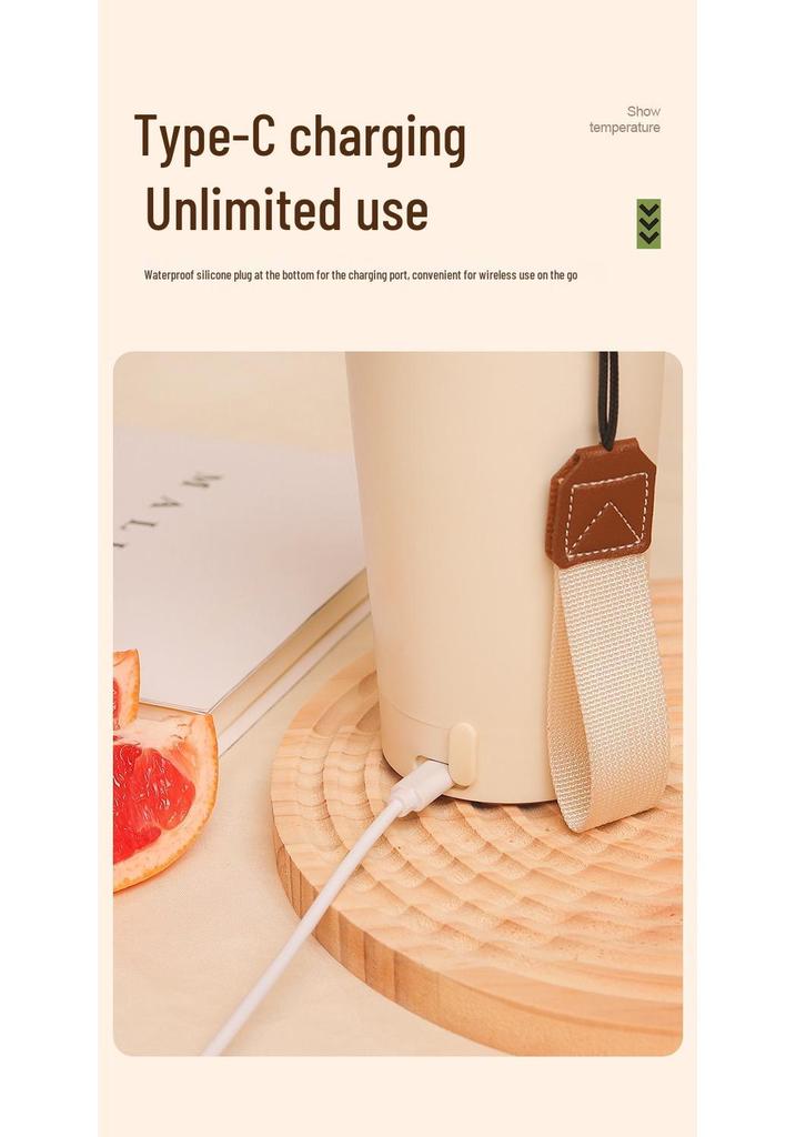 316 Automatic Magnetic Stirring Coffee and Milk Mixer Cup with Detachable Digital Display