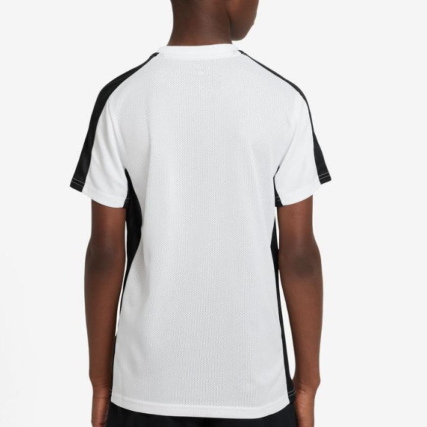 Nike Dri-FIT Academy 23 Color Block Logo Embroidered Crew Neck Sports T-Shirt Kids Tops White DX5482-100