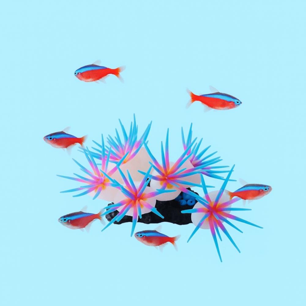 Silicone Simulation Anemones Soft Non-Toxic Artificial Coral Colorful Decorative Fish Tank Landscaping Fish Tank