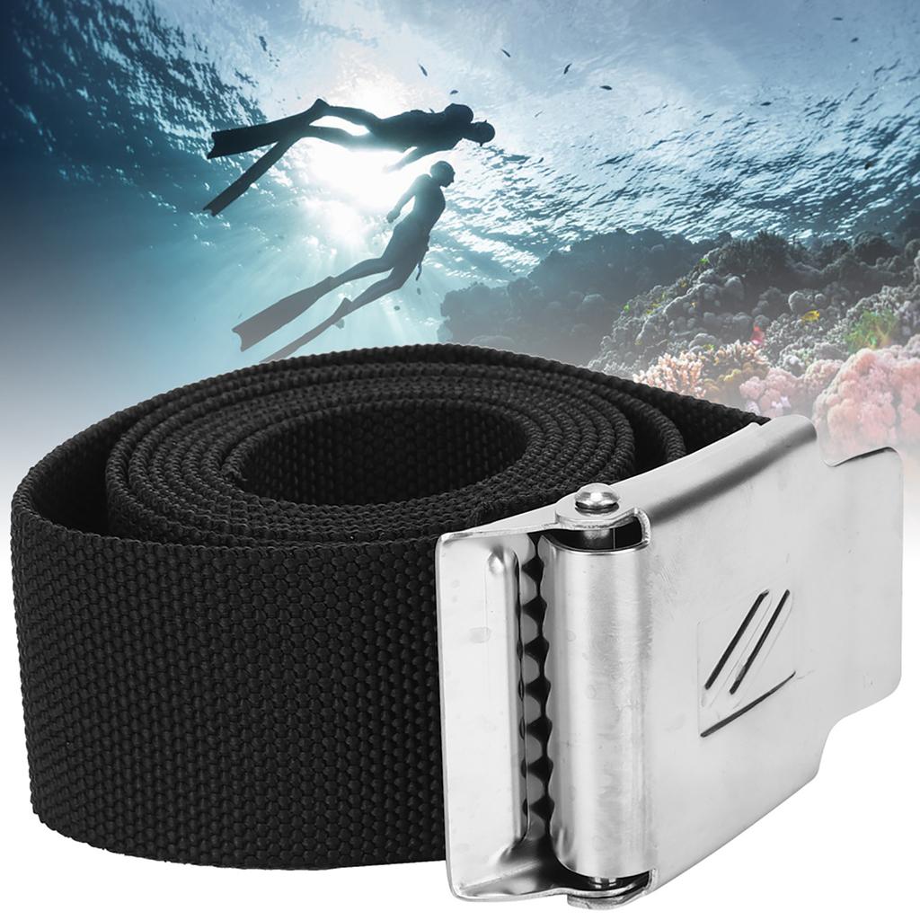 Diving Weight Belt Snorkeling Webbing Strap Waist Belt  with Adjustable Stainless Steel Buckle for Scuba Diving Supplies