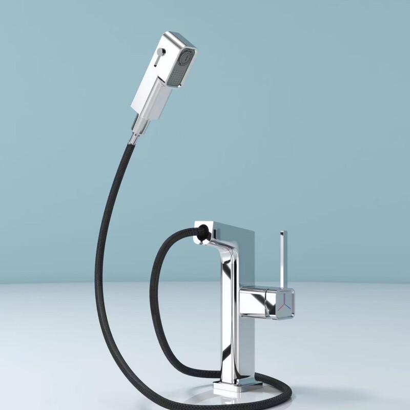 Yuzhuxun Wall-Mounted Pull-Out Basin Faucet