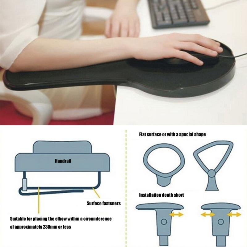 Computerstuhl Montierte Mausverlängerungsplattform Ablage Armlehne und Rutschfestes Mauspad Design