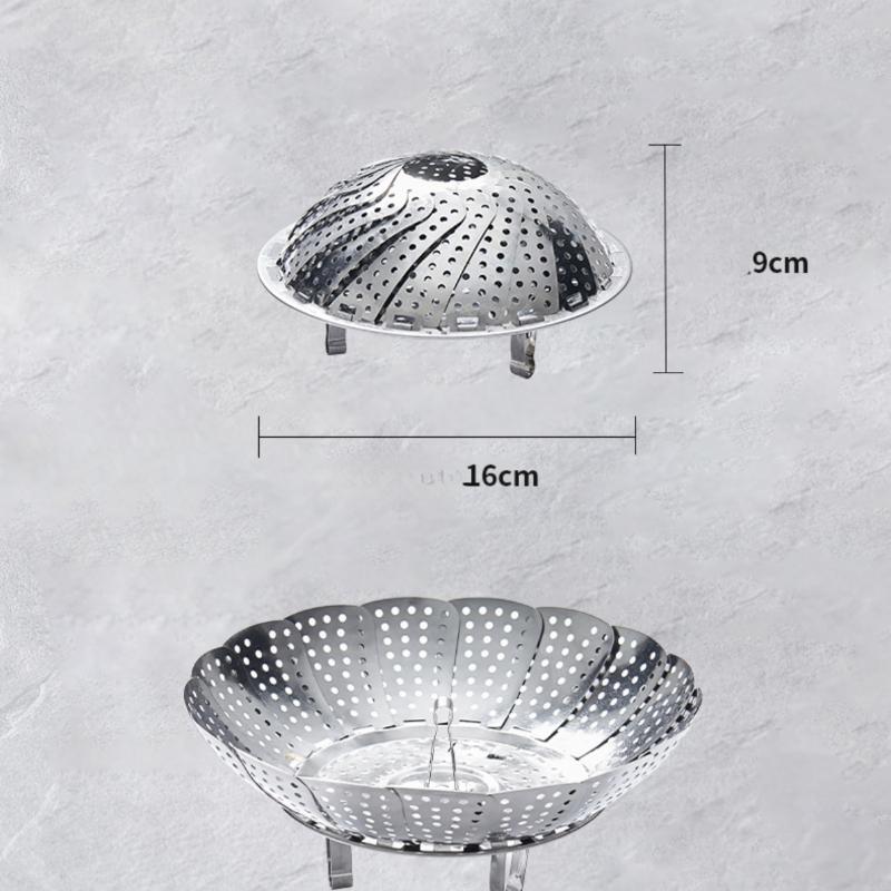 1pc, Vegetable Steamer, High-quality Stainless Steel Vegetable Steamer for Cooking, Foldable and Expandable Steamer