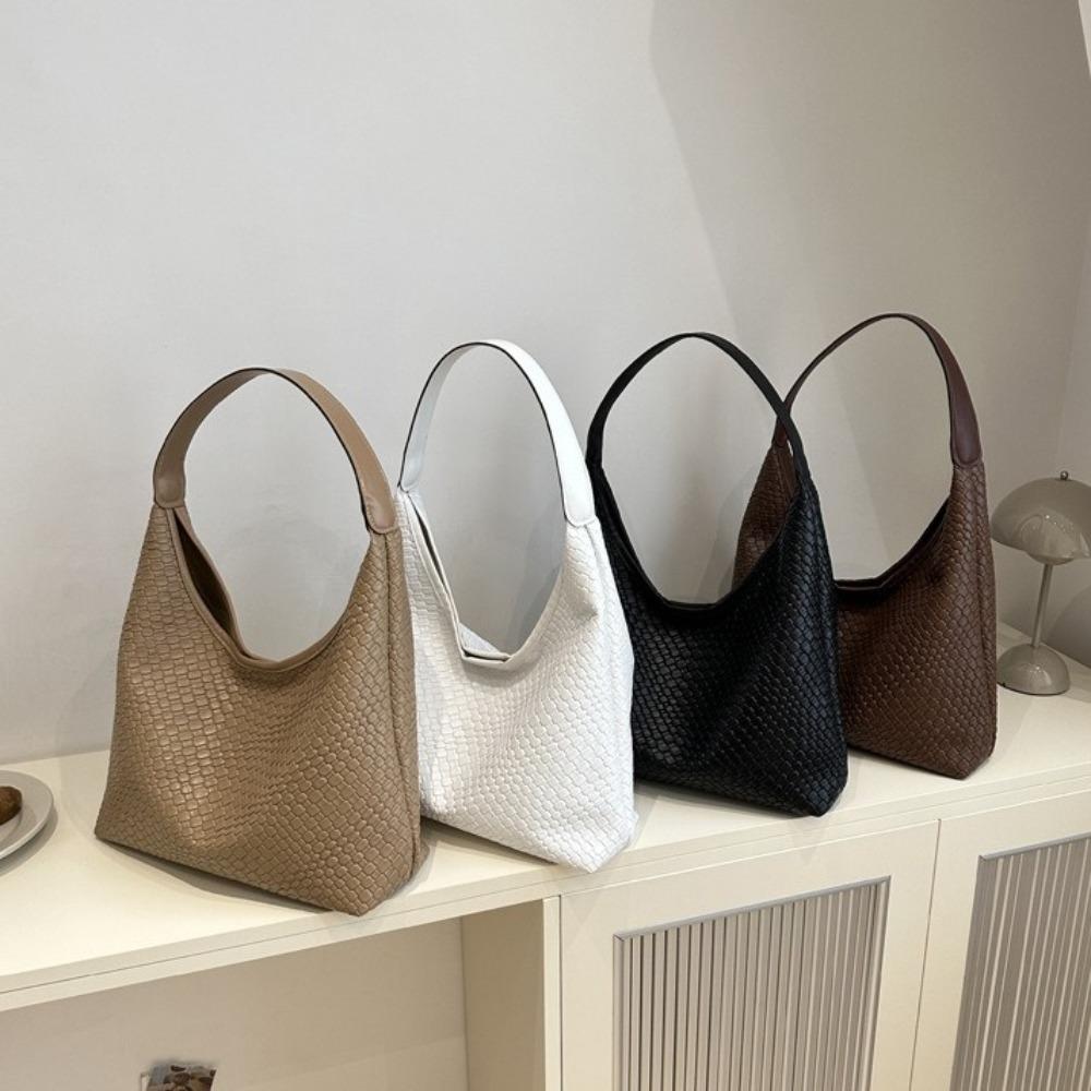 

Містка сумка-хобо Естетична сумка під пахву Повсякденна плетена сумка-саквояж Жіноча хакі