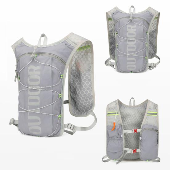 Hydration Backpack Multi-Pocket Water Backpack with Hydration Bladder Reflective Strip Hydration Pack for Hiking Running Cycling