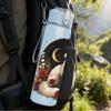 1PC Cat Moon Night Wild Art Print 750ml Color Plastic Sports Water Bottle Leakproof Flip Straw Lid Suitable for Sports Office Home Use