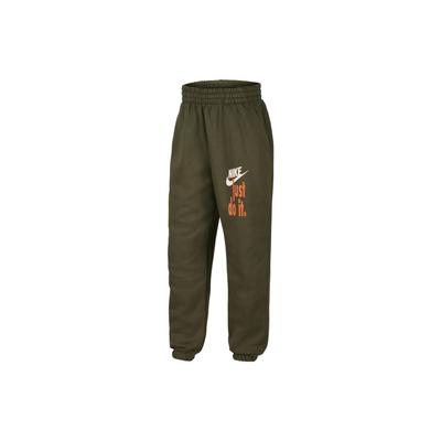 Club Fleece Letter Print Elastic Waist Casual Knit Sweatpants Kids Bottoms Khaki FD2934-326