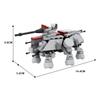 MOC Space Wars Speeder AT TE Transport Fighters Movie Model Building Blocks Bricks Kids Toys for Gifts