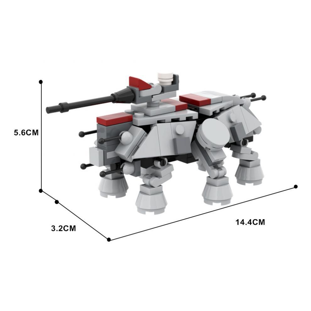 MOC Space Wars Speeder AT TE Transport Fighters Movie Model Building Blocks Bricks Kids Toys for Gifts