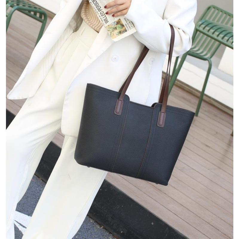 

Женская сумка-тоут Новая кожаная сумка Женская высококлассная универсальная наплечная сумка Нишевая сумка для поездок на работу Ручная сумка-кроссбоди