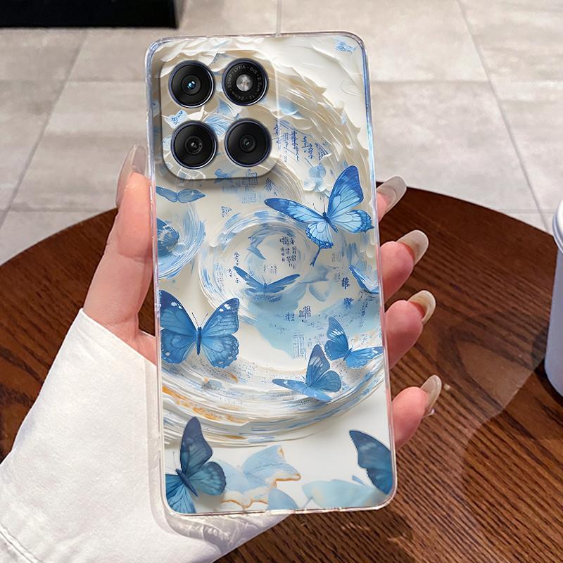 Casing For Motorola Edge 60 Fusion Pro 60s Aesthetic Fashion Cute Cat Astronaut Soft Silicone Back Cover Transparent Phone Case