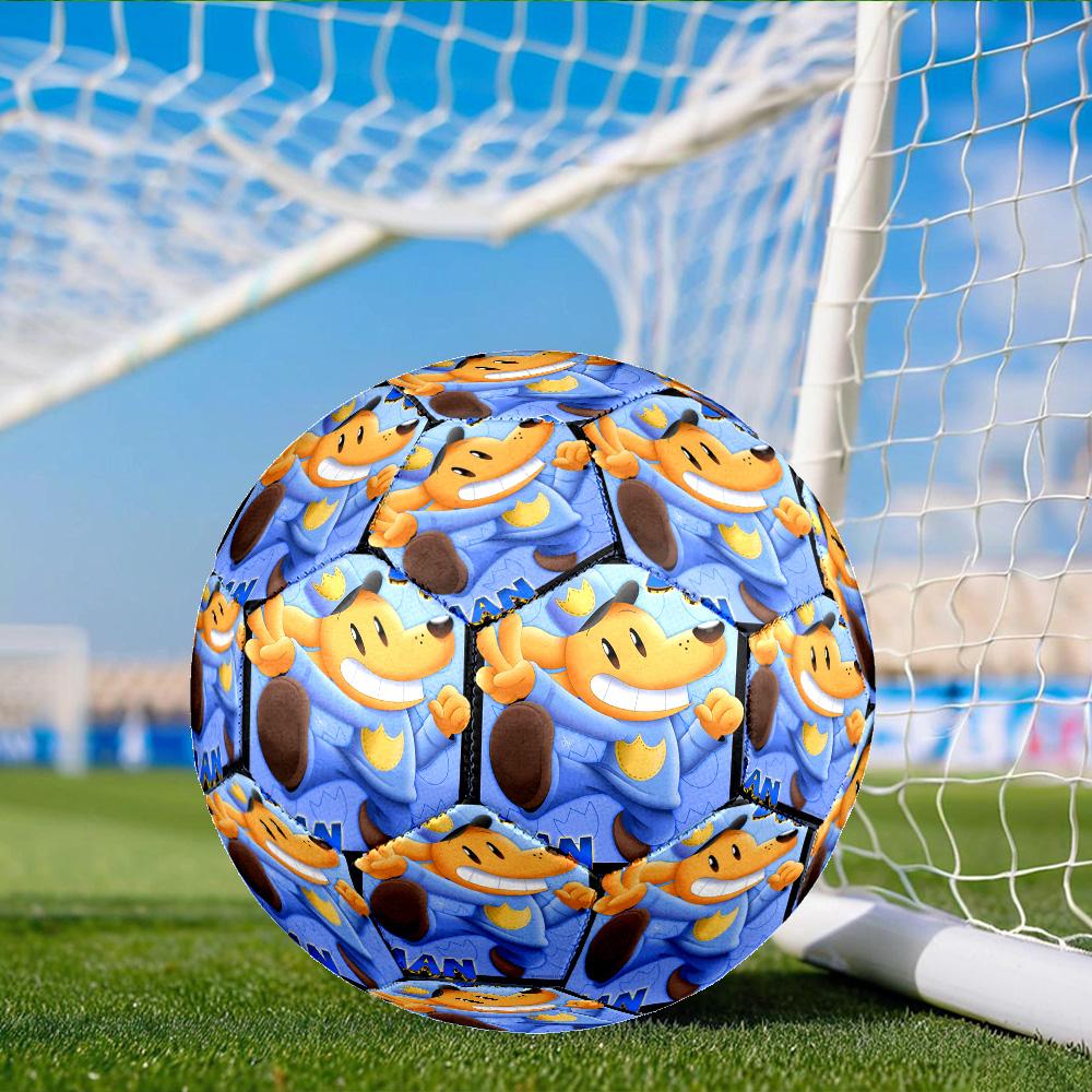 Dog Man And Friends Adventure Size 5 Soccer Ball, Suitable for Training and Matches, High-Elasticity, Wear-Resistant Material Gift for Fan