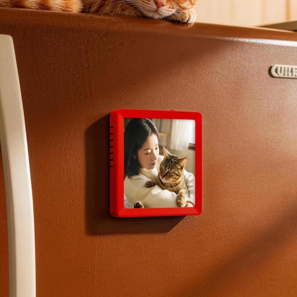 Fridge Magnet Electronic Photo Album Support Recording TF Card Magnetic Music Audio Gifts