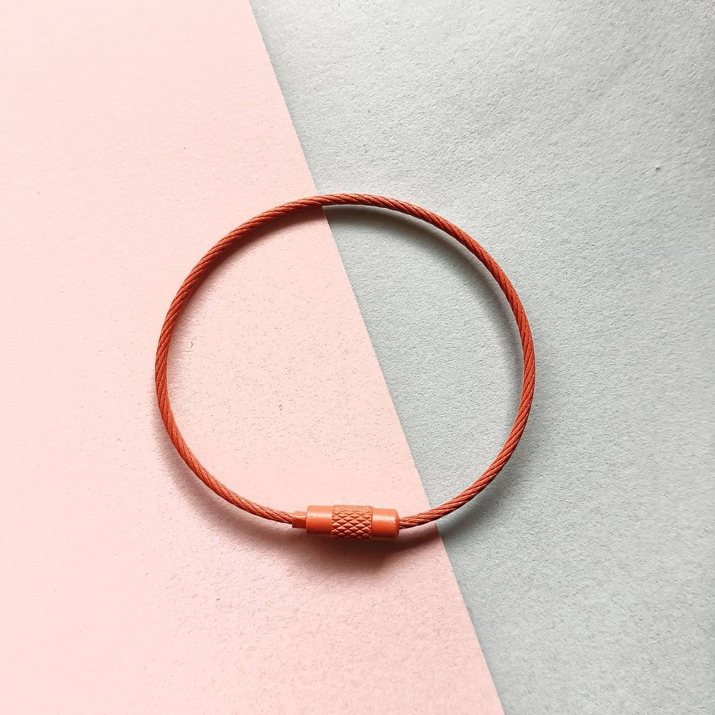 Rotating Metal Wire Rope Keyring Charm for DIY Bags