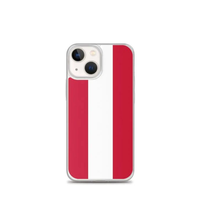 Custodia per iPhone - Ufficiale - Drapeau Autriche - Souple - Multicolore - TPU Trasparente