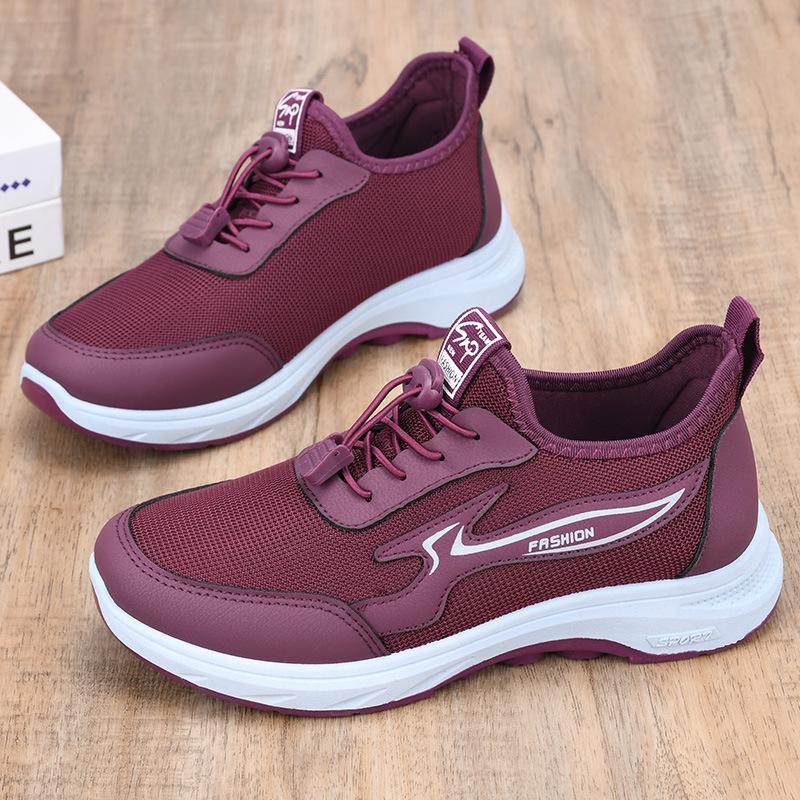 Fashion Women's 2024 Spring New Mesh Breathable Soft Sole Comfortable Walking Shoes Fashion Versatile Women's Casual Shoes