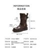 Saturday temperament Maillard boots children's 2025 autumn and winter new belt buckle round toe mid length boots European and American fashion boots