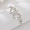 Factory Full Diamond Fashion Double Heart Anklet Summer Beach Jewelry Heart Rhinestone Anklet