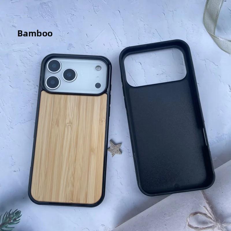 High-end Wooden Phone Case for IPhone 17 Pro Max 17 Air 16 Pro 15 14 13 12 11 Walnut Soft Edge All-inclusive Protective Cover