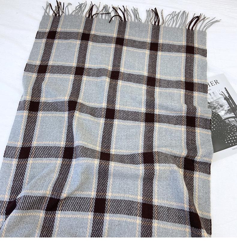 Beliebtheit Stil Tartan Karo Schal Fransen Schal - Wochenende Lässig Winddicht Warmer Schal für Herbst Winter