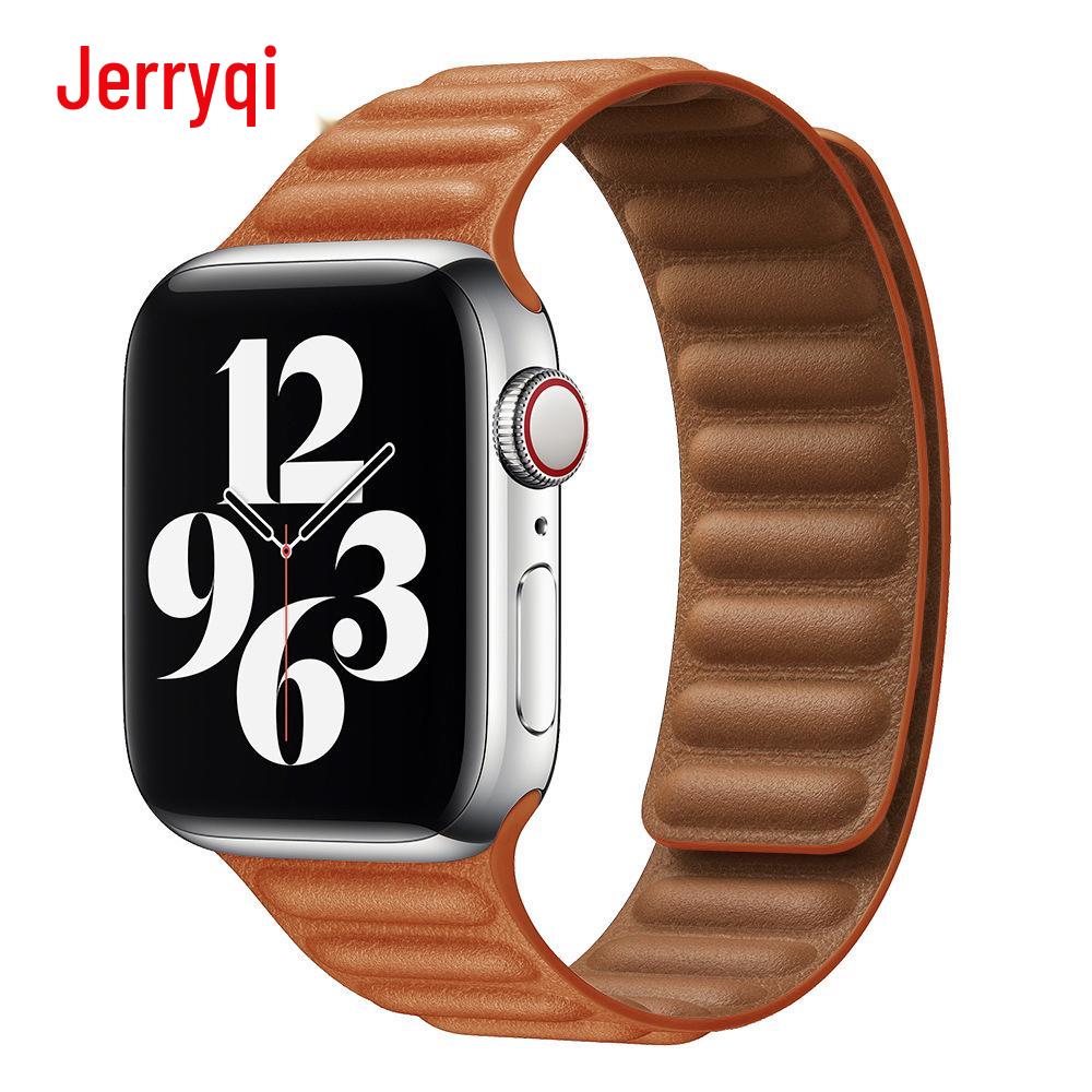 Dvoubarevný magnetický kožený řemínek na zápěstí Apple Watch pro Series SE/765432