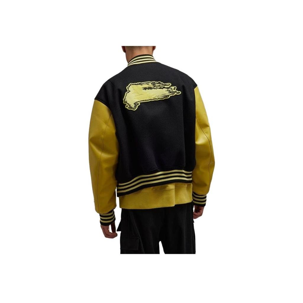 Y-3 Stand Collar Zip Long Sleeve Jacket Unisex Jacket Black Yellow IQ2132