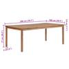 Garden Table 200 x 100 x 77 cm Solid Teak Wood