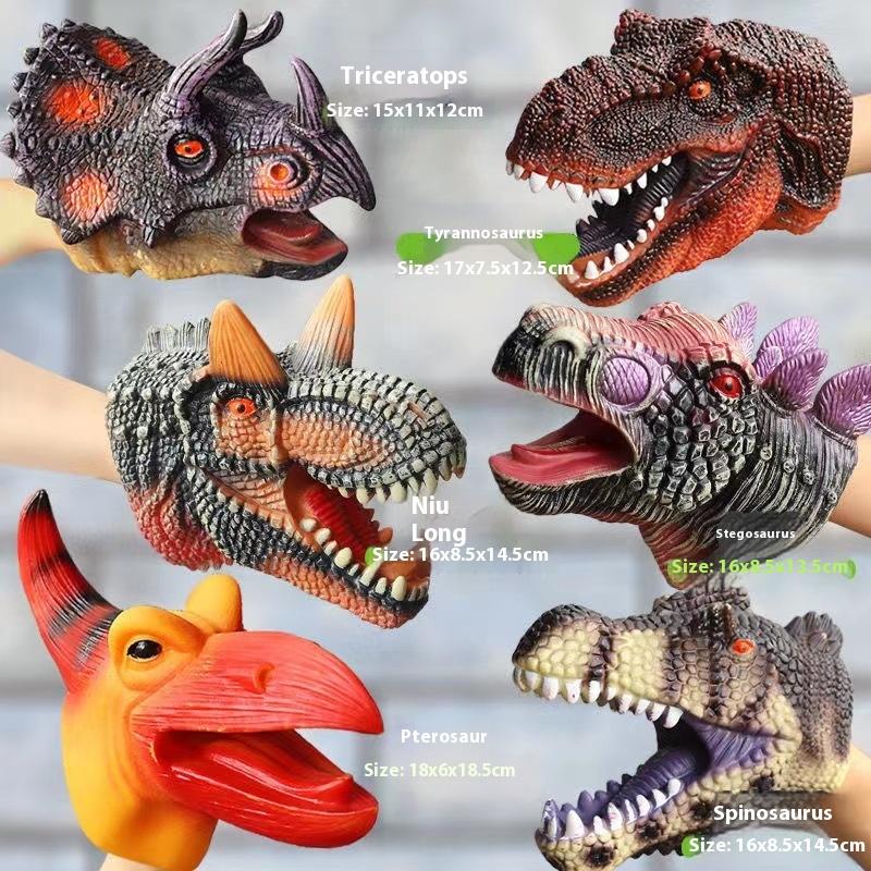 1 Piece T-Rex Dinosaur World Animal Model Action Figures Collection Soft Toys Hand Puppets Dinosaur Head Model Toy For Kids Gift