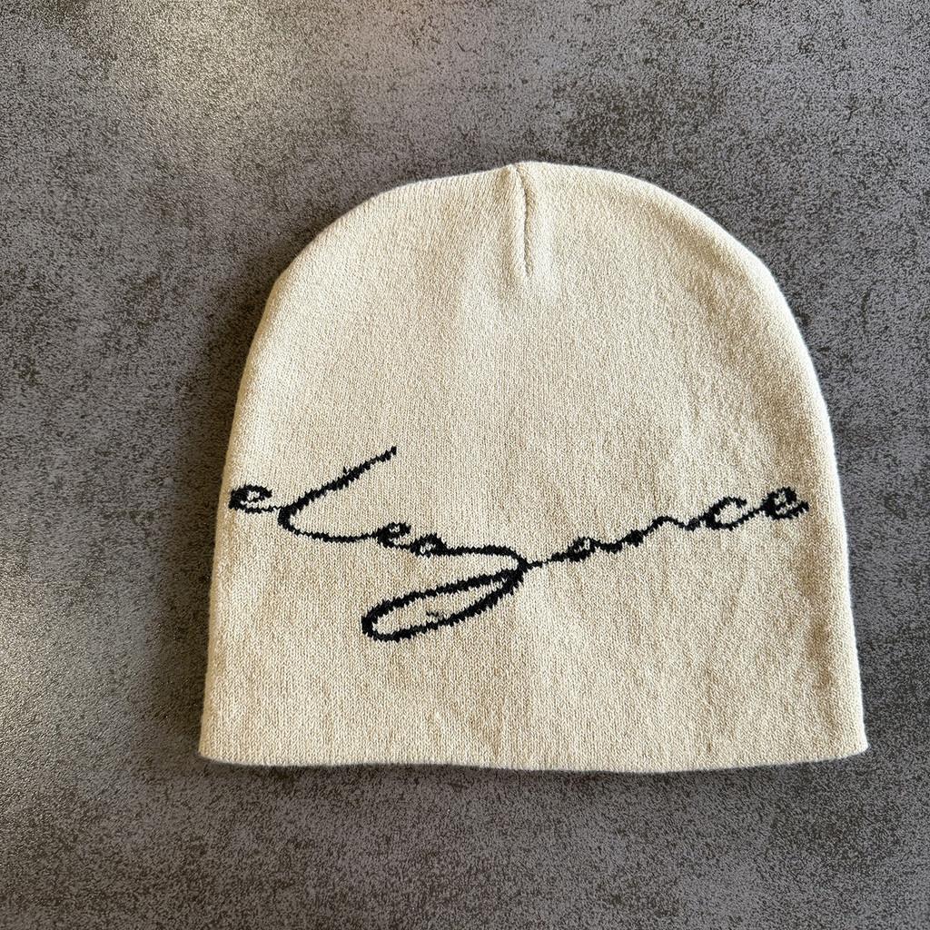 Knit Hat With Letter Pattern For Men And Women Warm Winter Outdoor Accessory