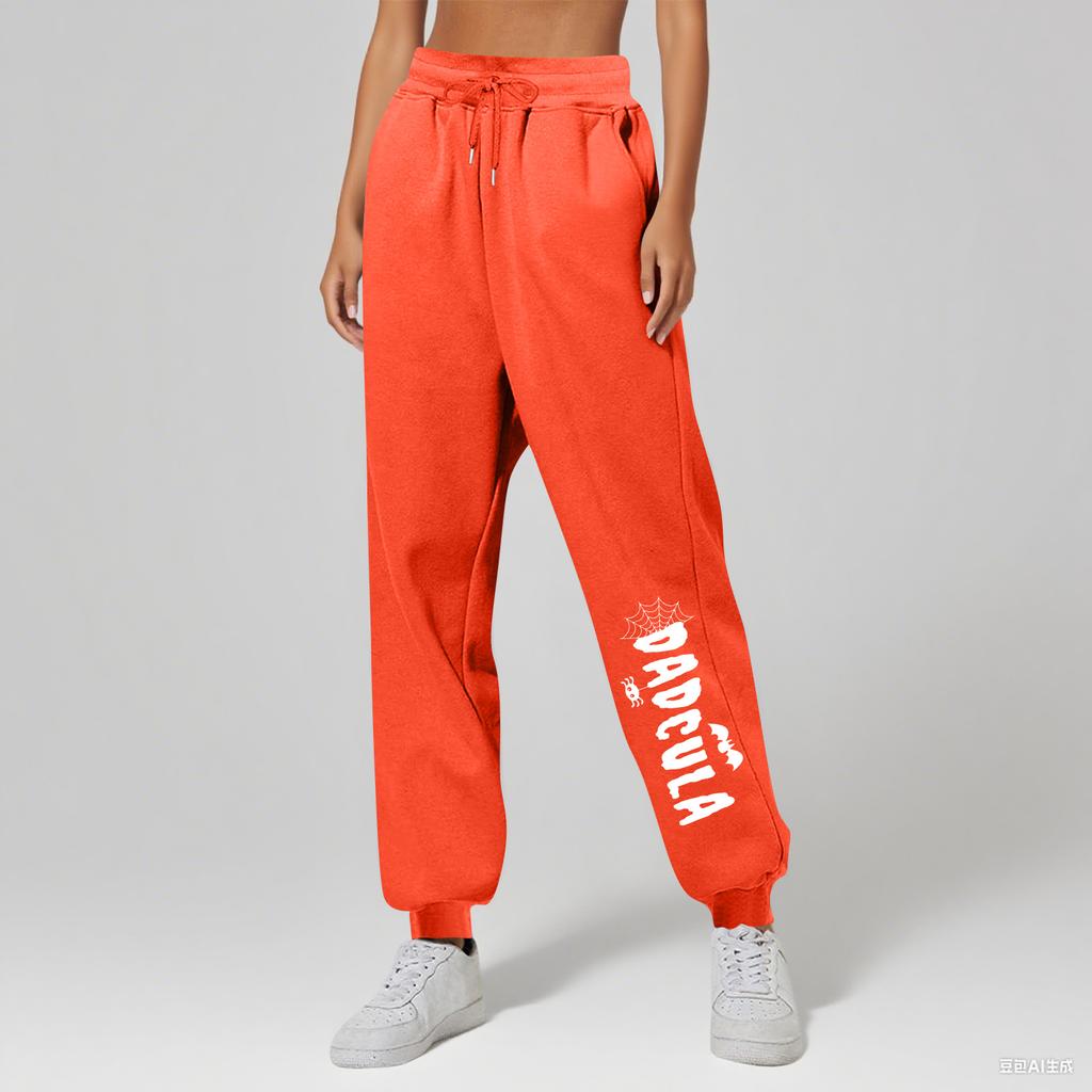 Ladies' Printed Unisex Casual Pocket Drawstring  Pants