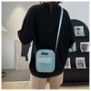 Women Corduroy Shoulder Bags Striped Cloth Fabric Handbags Casual Zip Tote Canvas Crossbody Bag Cute Shopping Bag for Ladies
