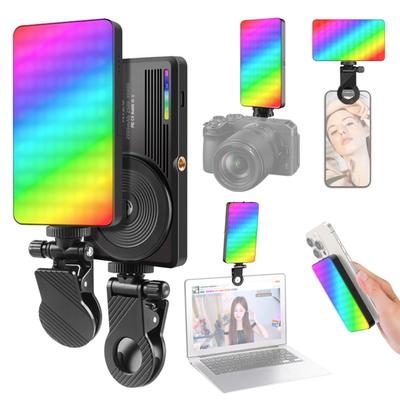 Luce Video RGB Magnetica Tascabile LED Luce di Riempimento 2500K-9000K Dimmerabile 22 Effetti di Illuminazione Scena Video