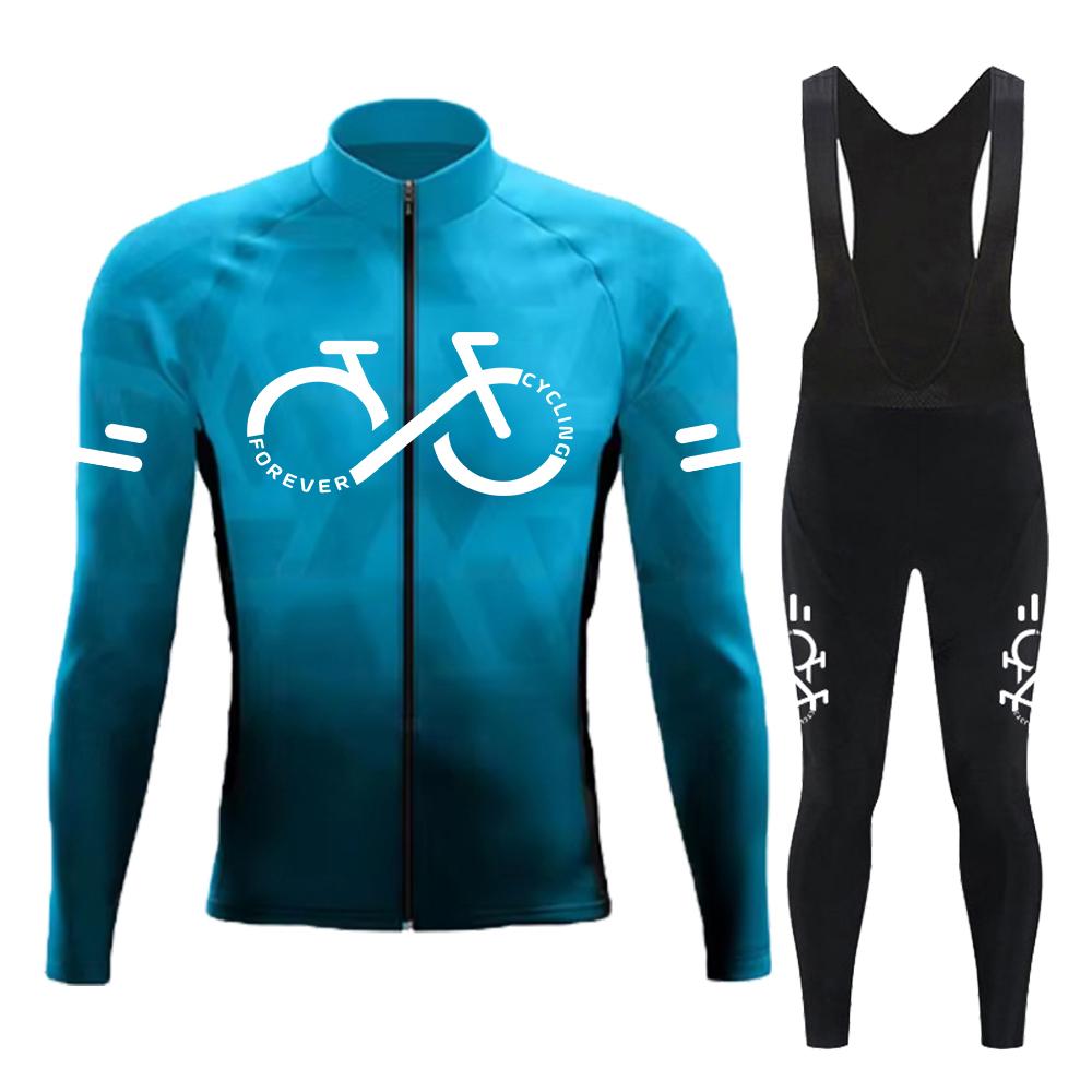 Long Sleeve Gradient MTB Bike Cycling Clothing Breathable Ropa Ciclismo Men's Road Bicycle Sportswear 2026 Autumn Breathable Cycling Suit