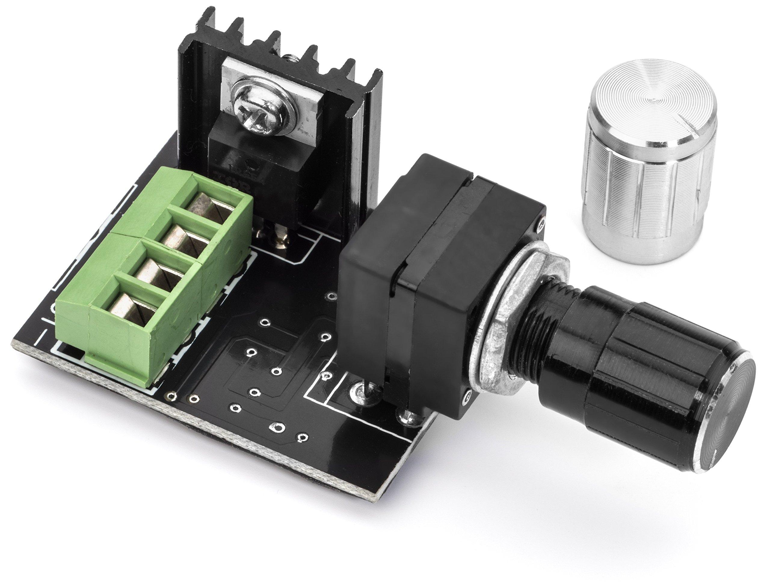 

LED Dimmer Knob with Rotary Control Switch - PWM Dimming Control with LED, Regular чорний