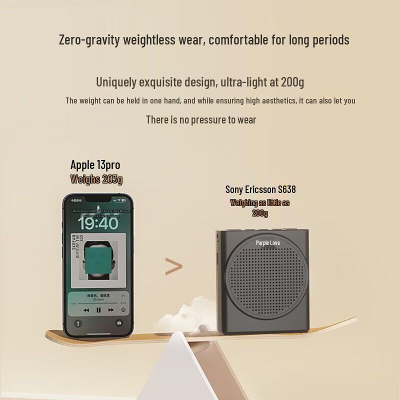 Soaiy S638 Teacher Voice Amplifier with Bluetooth and Recording CN Plug (adapter Included)