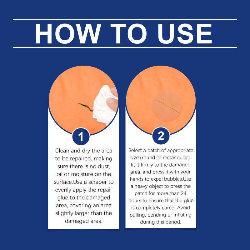 Inflatable Air Bed Repair Kit Transparent Waterproof Patch Kit for Leak Crack Fix Outdoor Pool Swimming Ring Rapid Repair