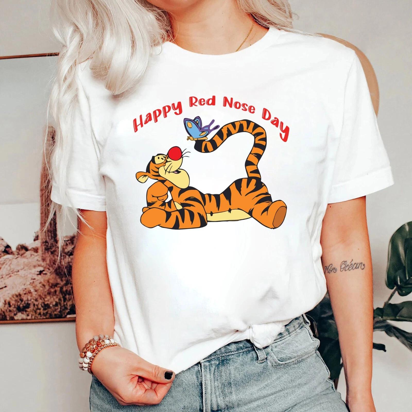 Personalised T-shirt, Custome design gift for man women tee, Red nose Tiger L