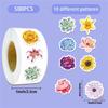 500Pcs/Roll Flowers In Blossom Kids Rewards Stickers - DIY Scrapbooks Album Decor Sealing Label Decals