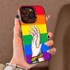LGBT Rainbow Pride phone case for iPhone 17 17Air 16 15 14 13 12 11 Pro Max Plus Colorful Silver
