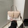 Fashion simple contrasting color texture handbag small square bag personalized color scheme design simple trend shoulder messenger bag women