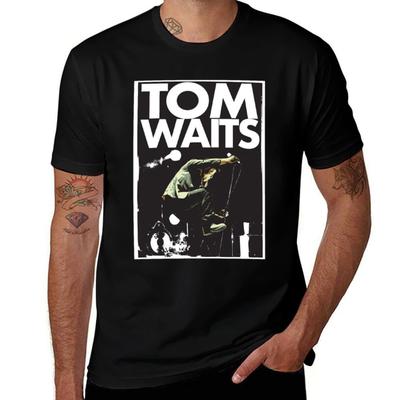 Tricou Retro Tom Waits tricouri imprimate pentru bărbat tricou bărbat tricou designer pentru bărbat Bumbac 100% Tricou