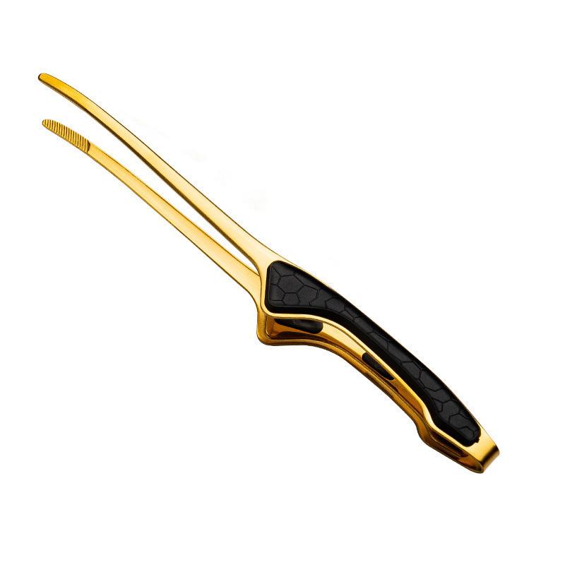 Non Slip Grip Kitchen Tongs for Cooking 1Pcs Non Stick Stainless Steel Barbecue Tongs Anti-scald Anti Slip Steak Tongs