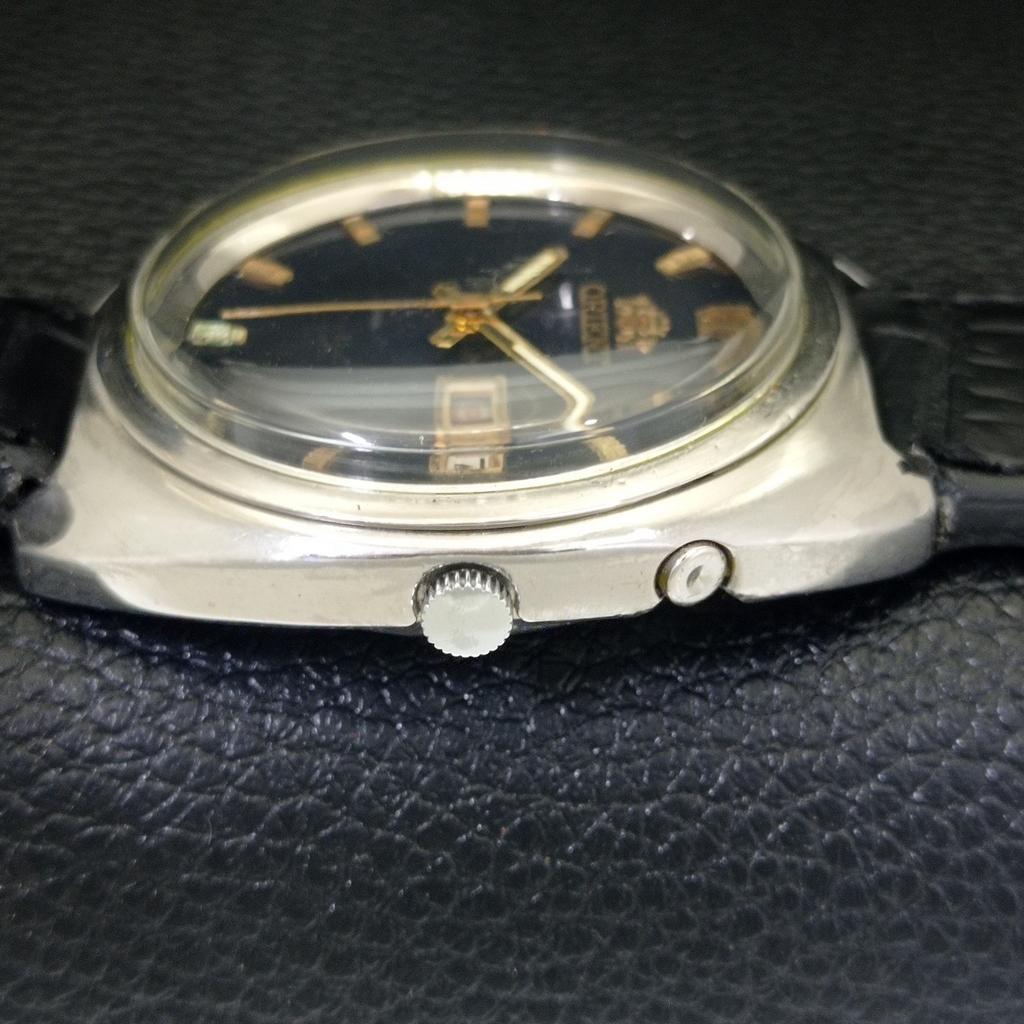 AUTOMATIC VINTAGE ORIENT CRYSTAL 46941 JAPAN MENS ORIGINAL DIAL WATCH a703456-1 R213c-a703456