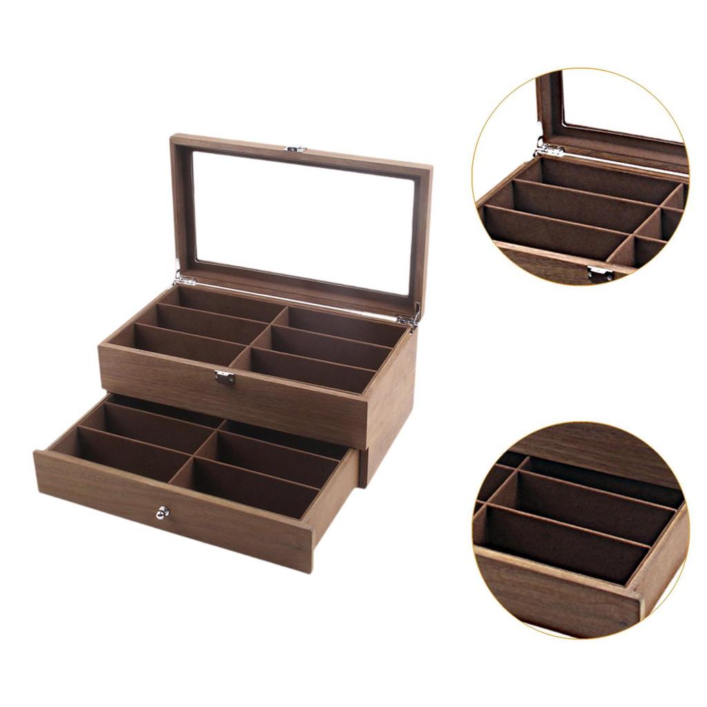 Wooden Sunglasses Holder with Versatile Storage Solutions