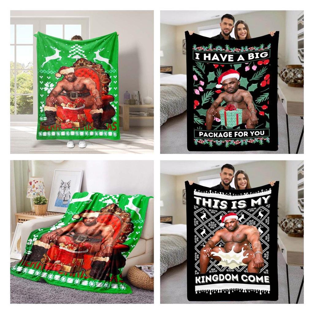 Premium Christmas Barry Wood Meme Blanket Super Soft Flannel Winter Warm Sofa Throw