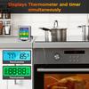 Color Touch Screen Digital Food Temperature Gauge Cooking Meat Thermometer with Dual Temperature Probe, Digital Oven