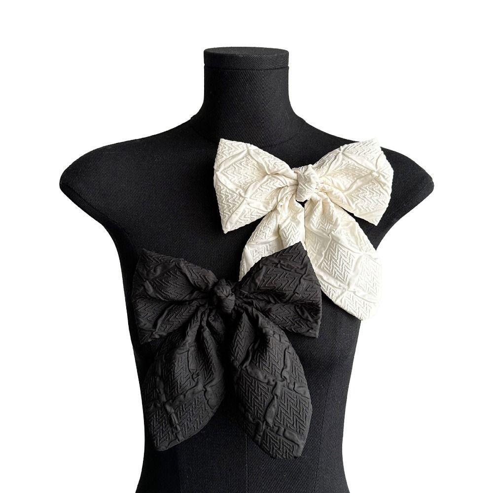 

Polyester Fibre Pleated Bow Elegant Corsage Lapel Pins New Clothing Accessories Women абрикосовий