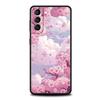 Cherry Blossom Tree Phone Case For Samsung Galaxy S24 S23 Ultra S22 S21 S20 FE 5G S10 S10E S9 Plus S8 Soft Silicone Black Cover