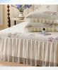 Bed Skirt Style Mica Bean Cooling Mat, Washable Lace Style Ice Bean Bean Ice Silk Cooling Mat Set of Three Pieces